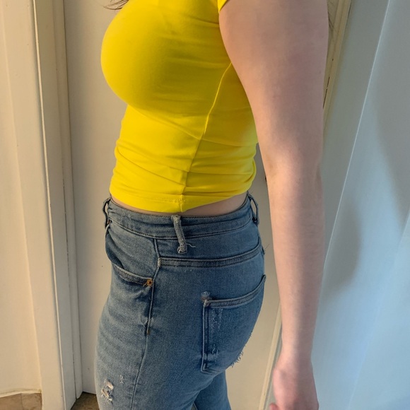 Francois Beauregard yellow woman’s tee shirt size L - Picture 2 of 7